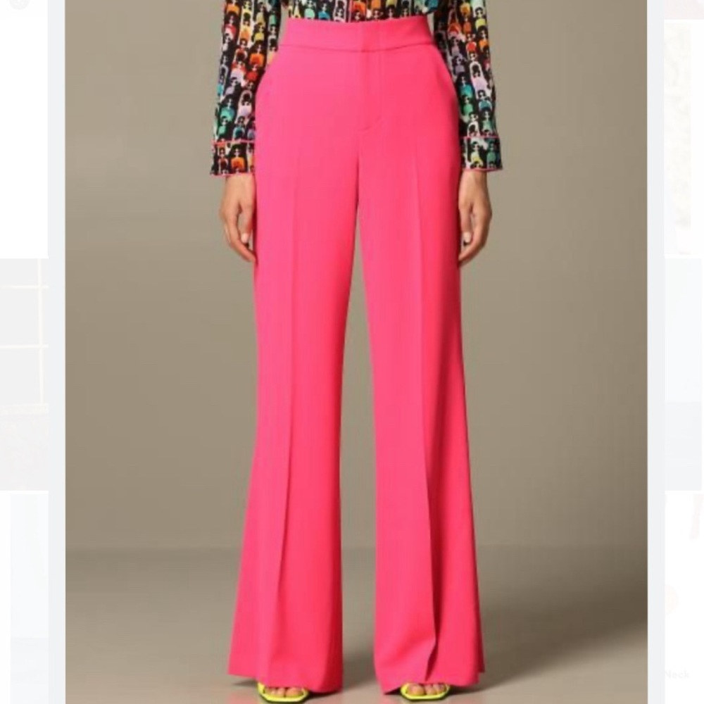 Alice + Olivia Fuscia / Pink Wide Leg Pants